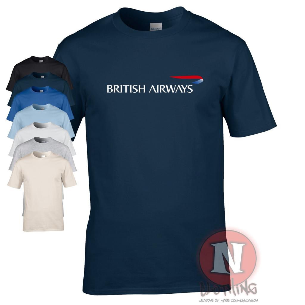 British Airways Logo T-Shirt Flugzeugbeobachter Fluggesellschaftspersonal Flughäfen Reise T-Shirt