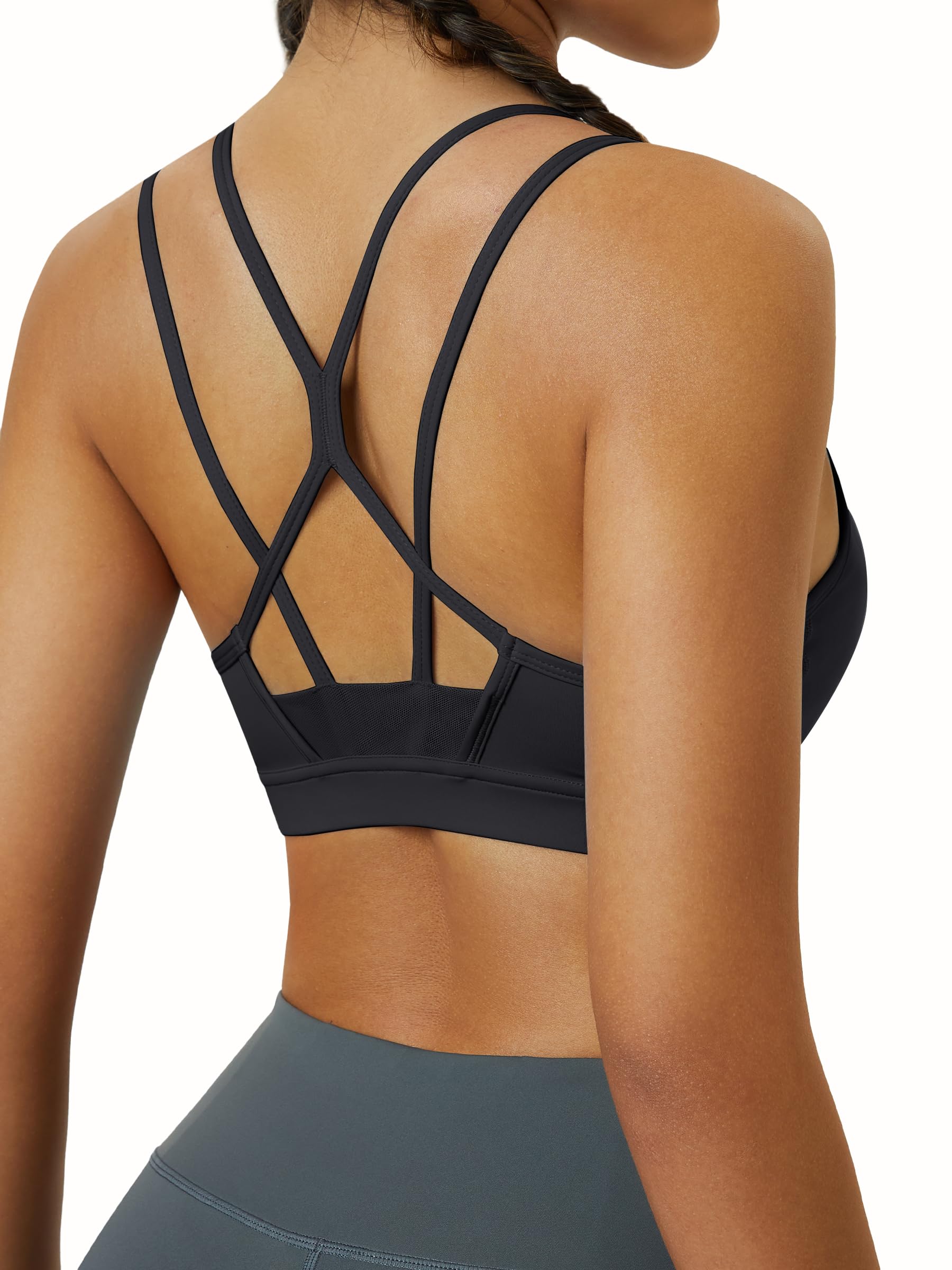 

KEFITEVD Backless Crossover Yoga High Plus Sports Fitness Size L Women s Bra, Summer, Support, Sizes, Breathable, Bra, Wear, Black, чёрный