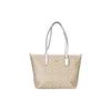 City Zip Tote Canvas Coating Leather Tote Bag , Shopping Bag , Handbag , Shoulder Bag Women's Light Khaki (Unisex) Shoulder Bags
