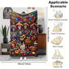 Dia de Muertos Flanelldecke - Weich & Warm für Sofa/Bett/Büro, Perfektes Halloween- & Weihnachtsgeschenk, Ganzjahres-Gemütlichkeit