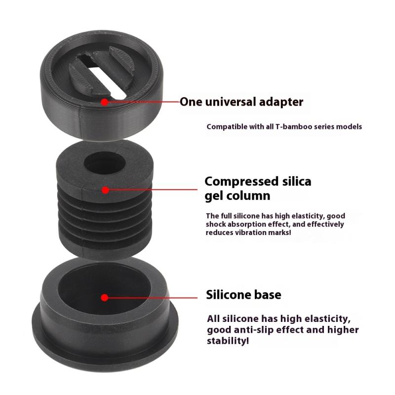 4Pcs For Bambu Lab 3D Printer Anti Vibration Feet X1/P1/A1 Mini/A1 Anti-Slip Dust-Proof Rubber Foot Pad