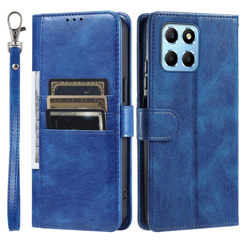 Cover for HONOR X8c,X8b Retro PU Leather Flip Wallet Phone Case Multi Card Slots
