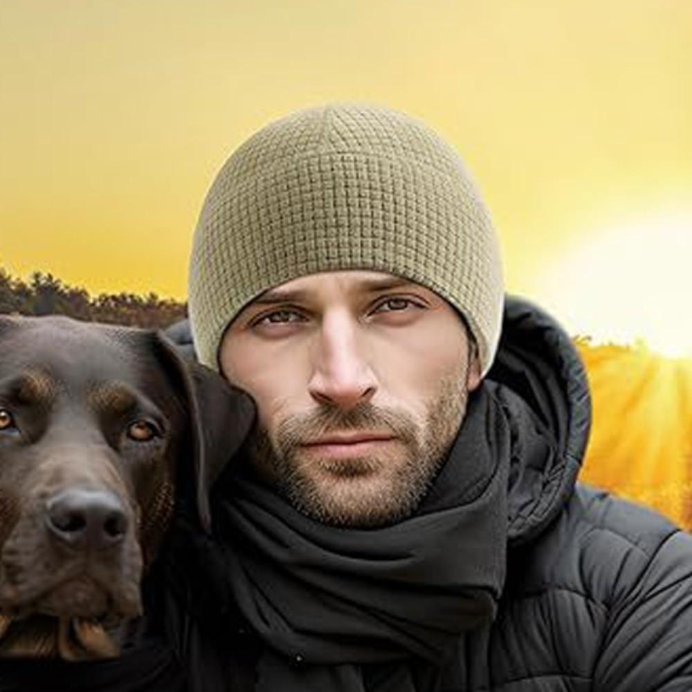 Solid Color Running Winter Sport Cap Polar Fleece Outdoor Warm Hat Winter Running Hats Hiking