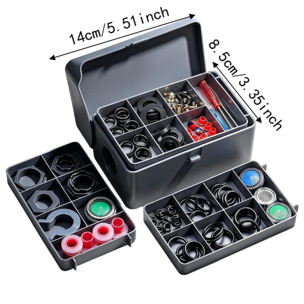Split Storage Tray Plumbing Parts Box Multifunctional Faucet Repair Kit Plumbing Seal Kit