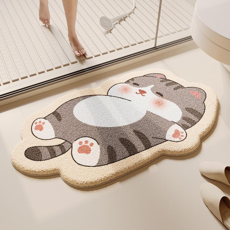 Cute Entrance Door Mat Bathroom Anti Slip Carpet Dirt Resistant and Wear-resistant Foot Pad