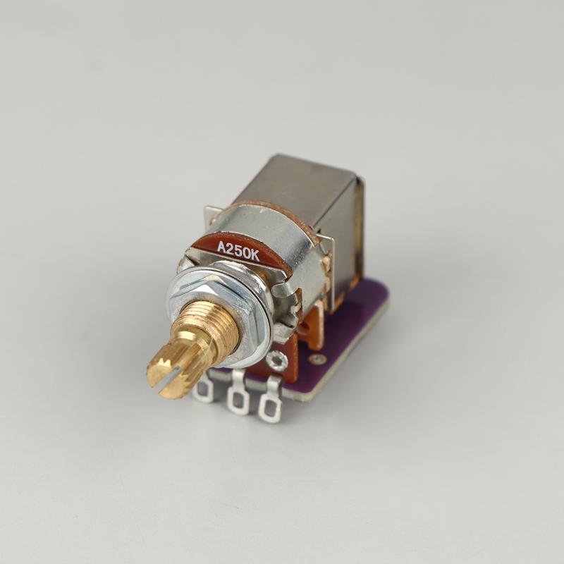 A250K/B250K/A500K/B500K Pcb Mod Dpdt Push-Pull Brass Pot Metric Split Shaft 9.5Mm Potentiometer For Guitar Bass