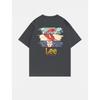 International Brand LEE Cooperation Printed Short Sleeve T-shirt 100% Cotton Round Neck Loose Fashion Simple Men's T-shirt