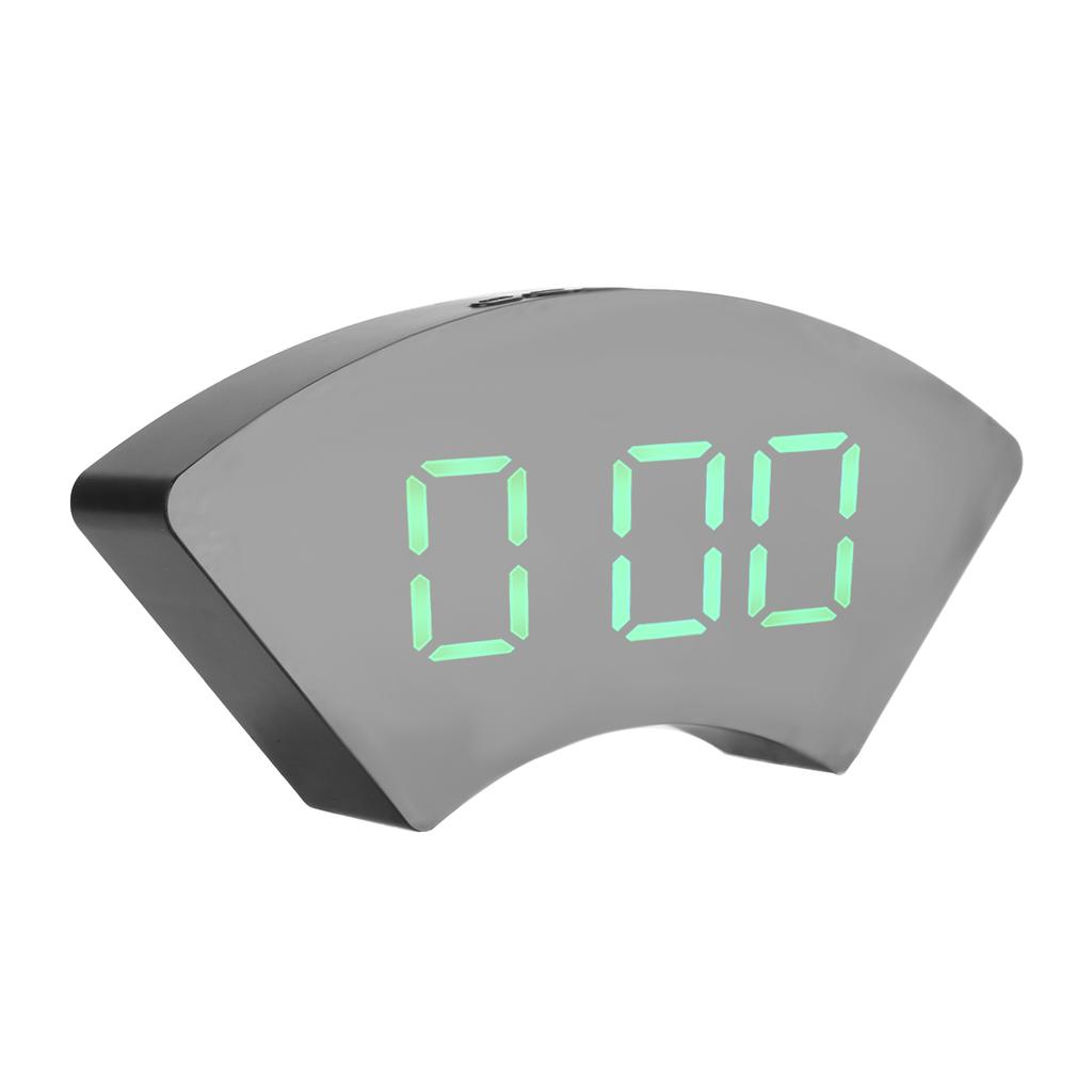 Clock Simple Electronic LED USB Mute Digital Alarm Clock for Office Bedroom Living RoomGreen