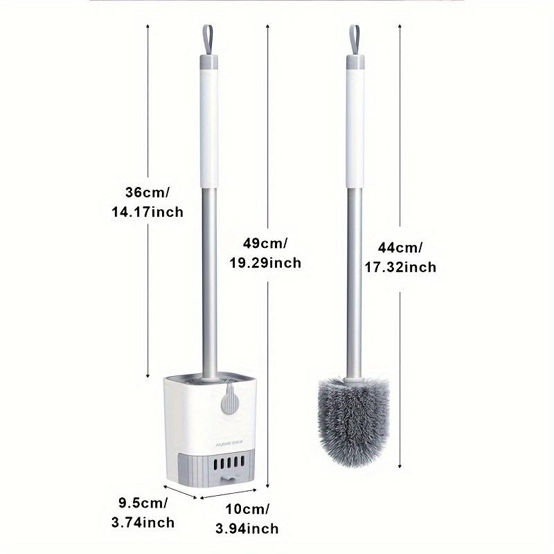 Toilet Brush with Holder Set, Wall Mounted Long Handle Toilet Cleaning Brush with Holder, Flexible Toilet Bowl Cleaning Brush Bathroom Cleaning Brush