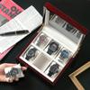 IGIMI Watch Holds 6 Wooden with Brown Wood Grain Labor Appreciation Box, Watches, Window, Pattern, Senari,