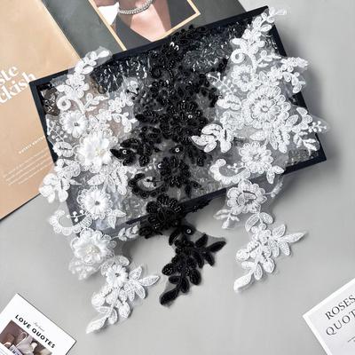 Heavy Industry Handmade Bead Strand Decoration Pair Decal Clothing Dress Wedding Accessories Cloth Stickers Accessories