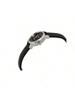 Women's mechanical watch, black dial, stainless steel, elegant refined, high-quality timepiece suitable daily wear, gifting T41.1.123.57