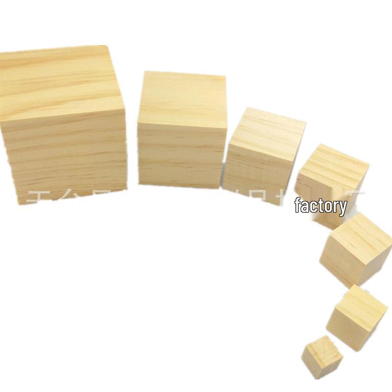 Grenzüberschreitend heiß verkaufte Kiefernholz-Würfelblöcke für DIY und Mathematikunterricht
