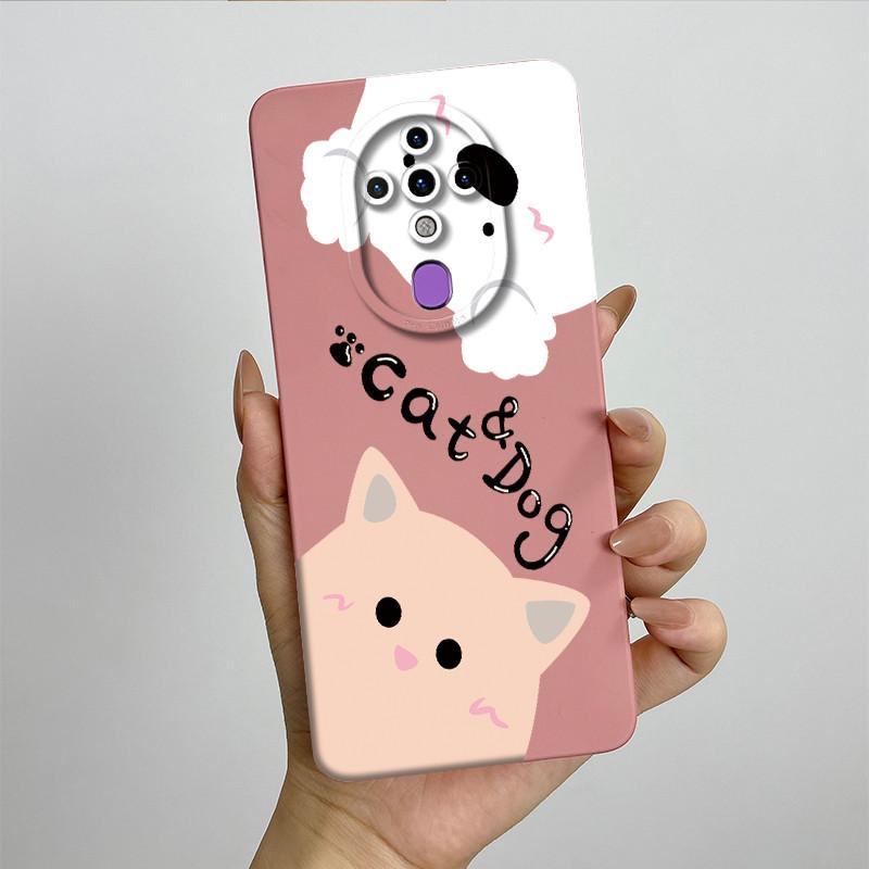 For Tecno Spark 6 KE7 Case Spark6 Silicone TPU Soft Phone Casing Sweet Painted Printed Shockproof Protective Back Cover
