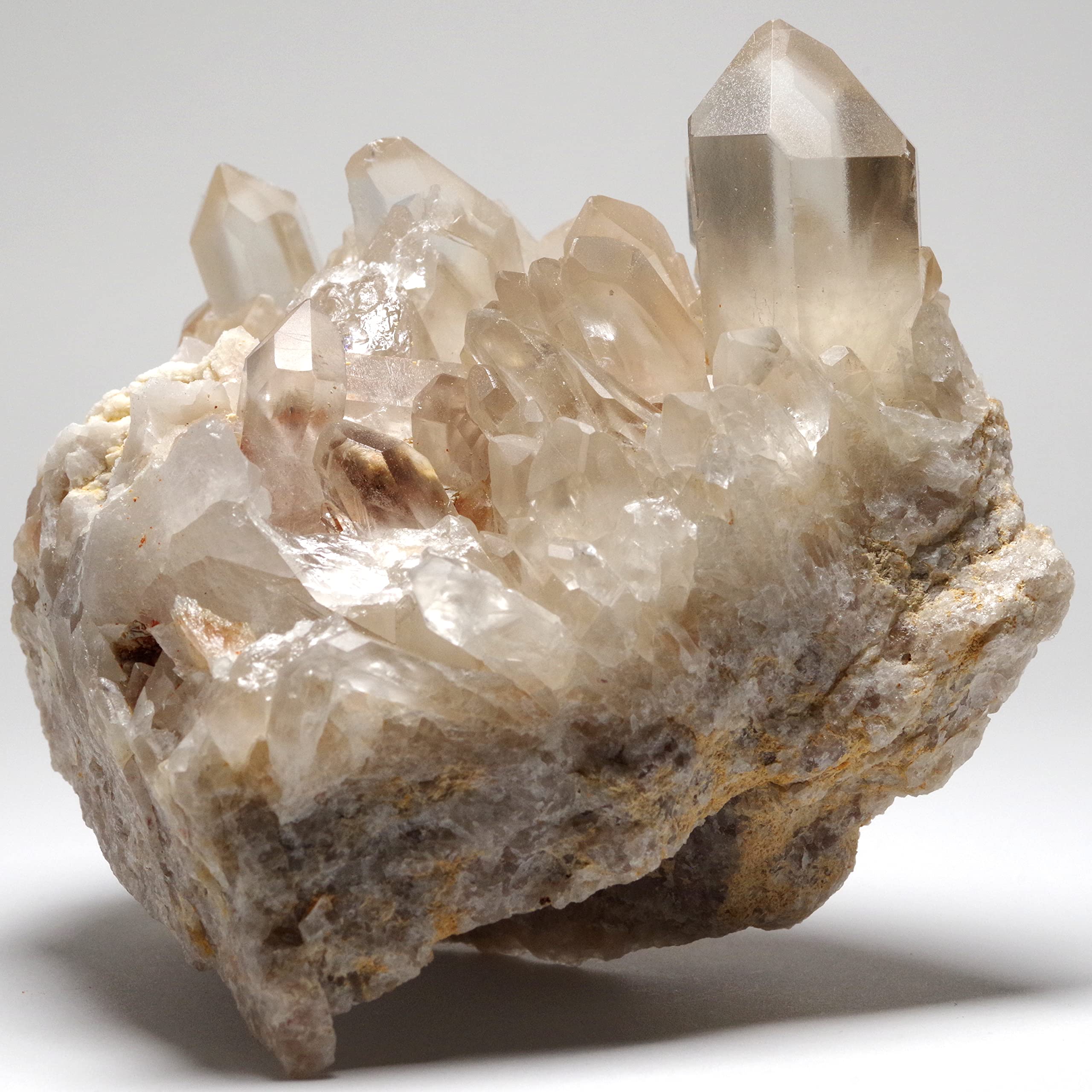stone Natural Mineral Smoky Quartz Crystal Cluster Crystal [N2 Natural] / (3  One-of-a-kind  Approx. 428g, 85x80x75mm)