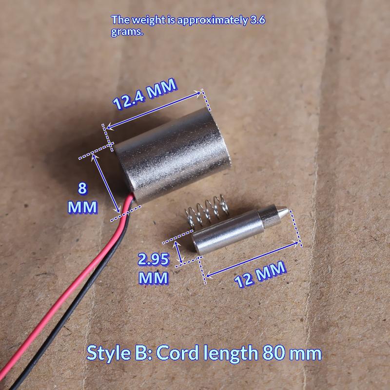 Dc 3V 3.7V 5V Mini Tiny 8Mm Cylindrical Suction Type Push-Pull Linear Solenoid Electromagnet Cylinder Diy Fingerprint Lock