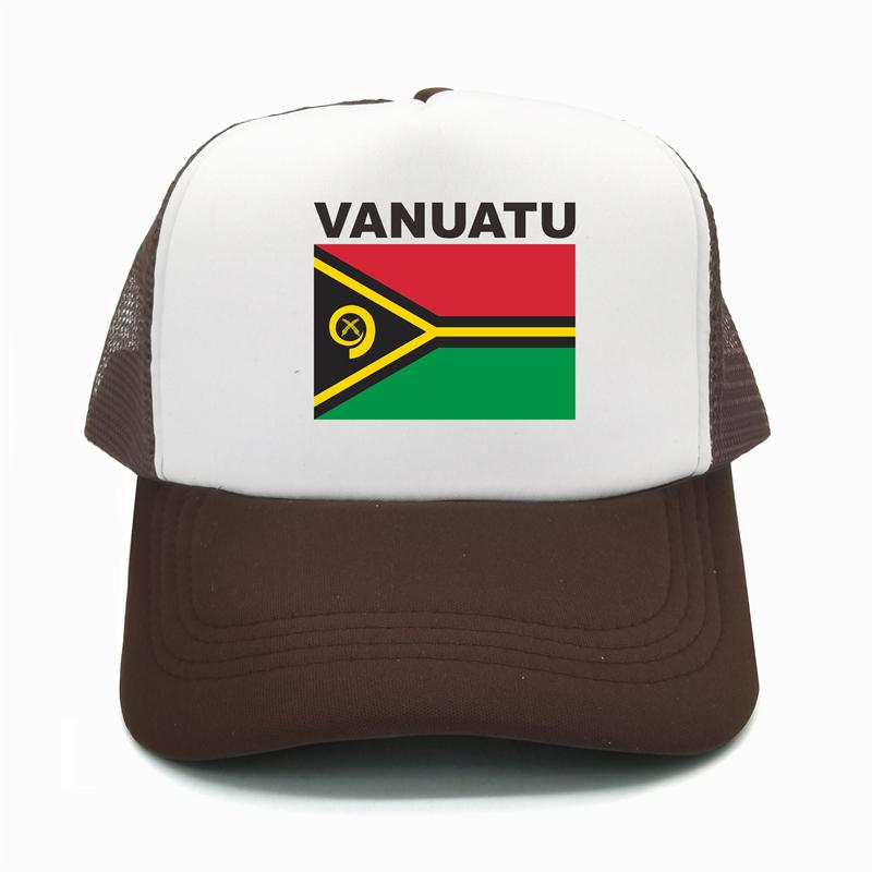 Vanuatu Trucker Cap Summer Unisex Cool Country Flag Hat Baseball Caps Unisex Outdoor Mesh Net Caps