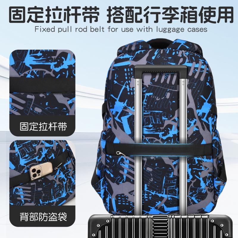 School Bag For Elementary School Students Solid Color Graffiti Large Capacity Children Backpack 3Pcs Set Backpack
