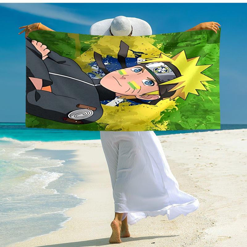 1pc Narutos Dynamic Pose Cartoon Quick Dry Microfiber Bath Towel for Swimming Surfing Camping Unisex Holiday. SJT7201145