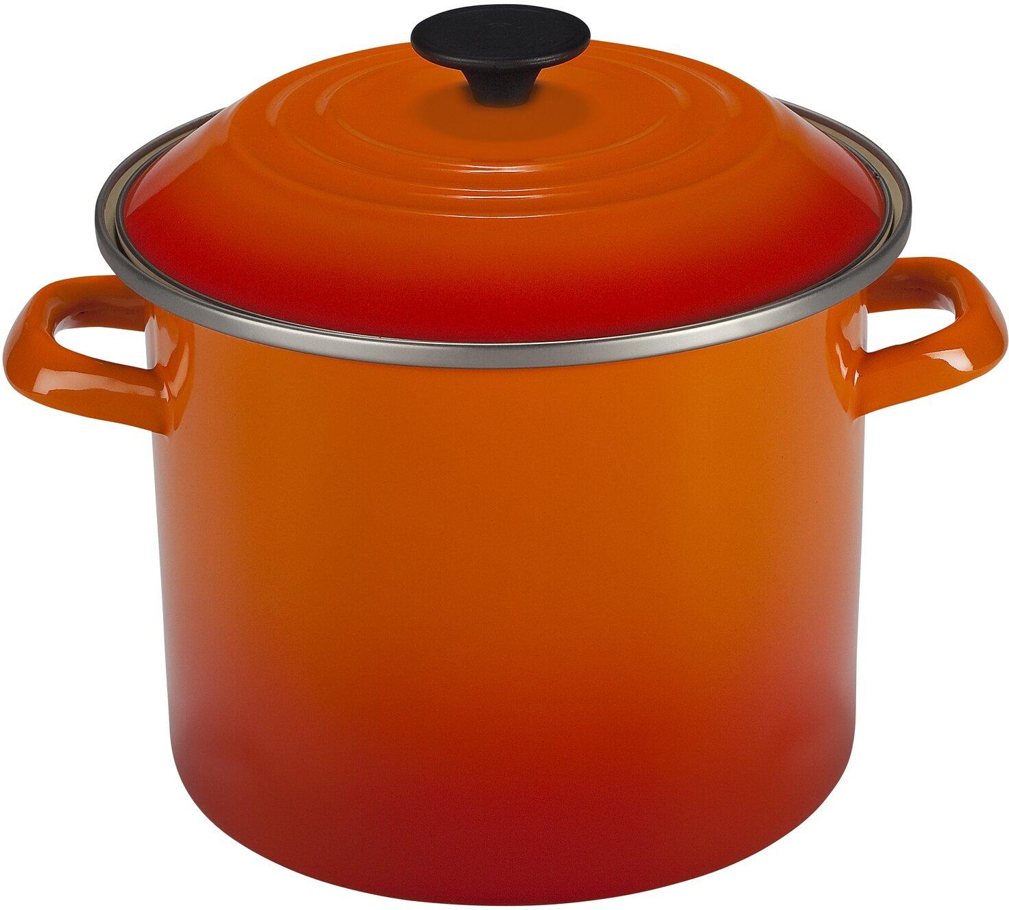

Le Creuset Enamel Stockpot, 20 cm, Orange [Official Product in Japan]