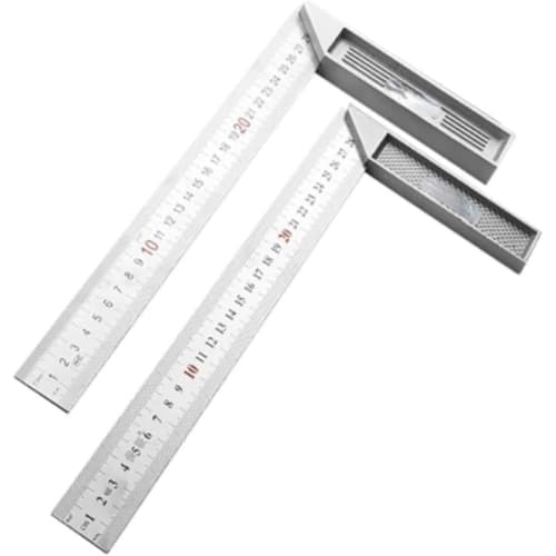 FiveLn Stainless Steel Angle Ruler, 90 Degree Right Angle Ruler, Straight, Ergonomically Designed, Labor-Saving, Aluminum Alloy Metal Woodworking Hard