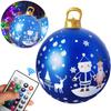 60cm Outdoor Christmas Inflatable Decorated Ball PVC Giant Big Large Balls Xmas Tree Decorations Toy Ball With Light Ornament
