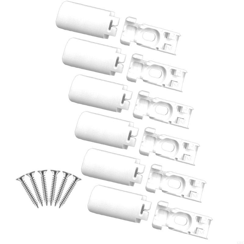 Förpackning med 6 plisségardin delar Klämfästen och Spännskor för Fast Gardin X3UC