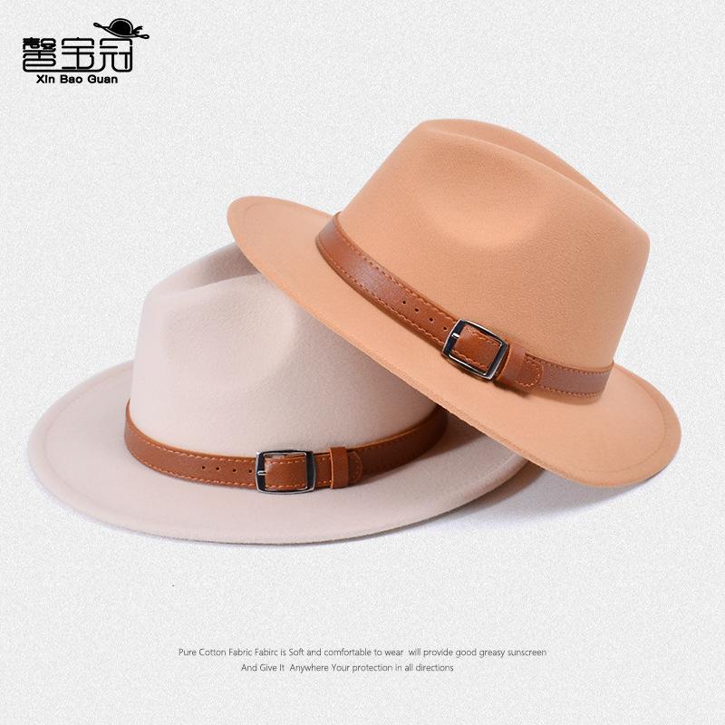 8444 Big Eaves Outdoor Sunshade Jazz Hat Western Cowboy Hat Men's British Gentleman's Top Hat