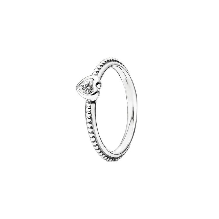 Pandora Heart 925 Silver Romantic Minimalist Fashion Ring Women rings 190896CZ 48