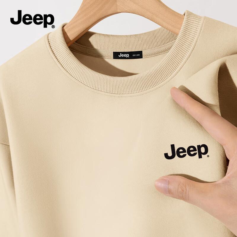 JEEP Men's 2025 Heavyweight Crew Neck Loose Fit Pullover Sweatshirt