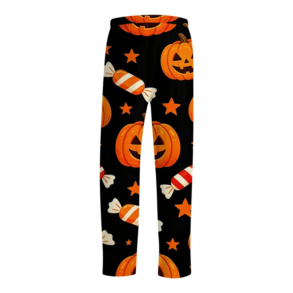 Men's Halloween Print Drawstring Pants Casual Lounge Sleepwear Soft Comfortable Fit Lightweight Fabric