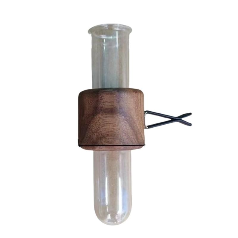 Natural Wood Car Vent Mounted Decorative Plant Holders Propagation Vase Holders Auto Interior Decors for Plant Flowers