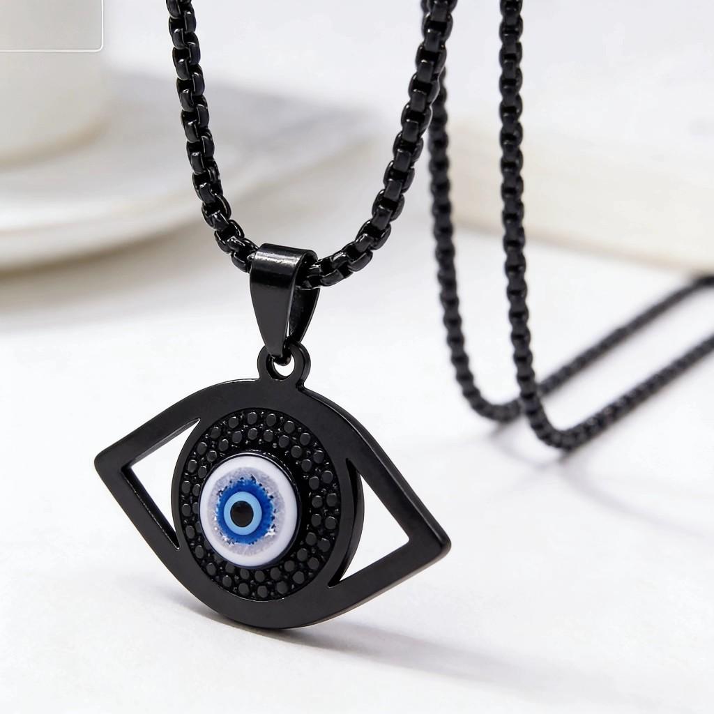 Retro Devil's Eye Necklace Temperament Versatile Fashion Unisex Necklace
