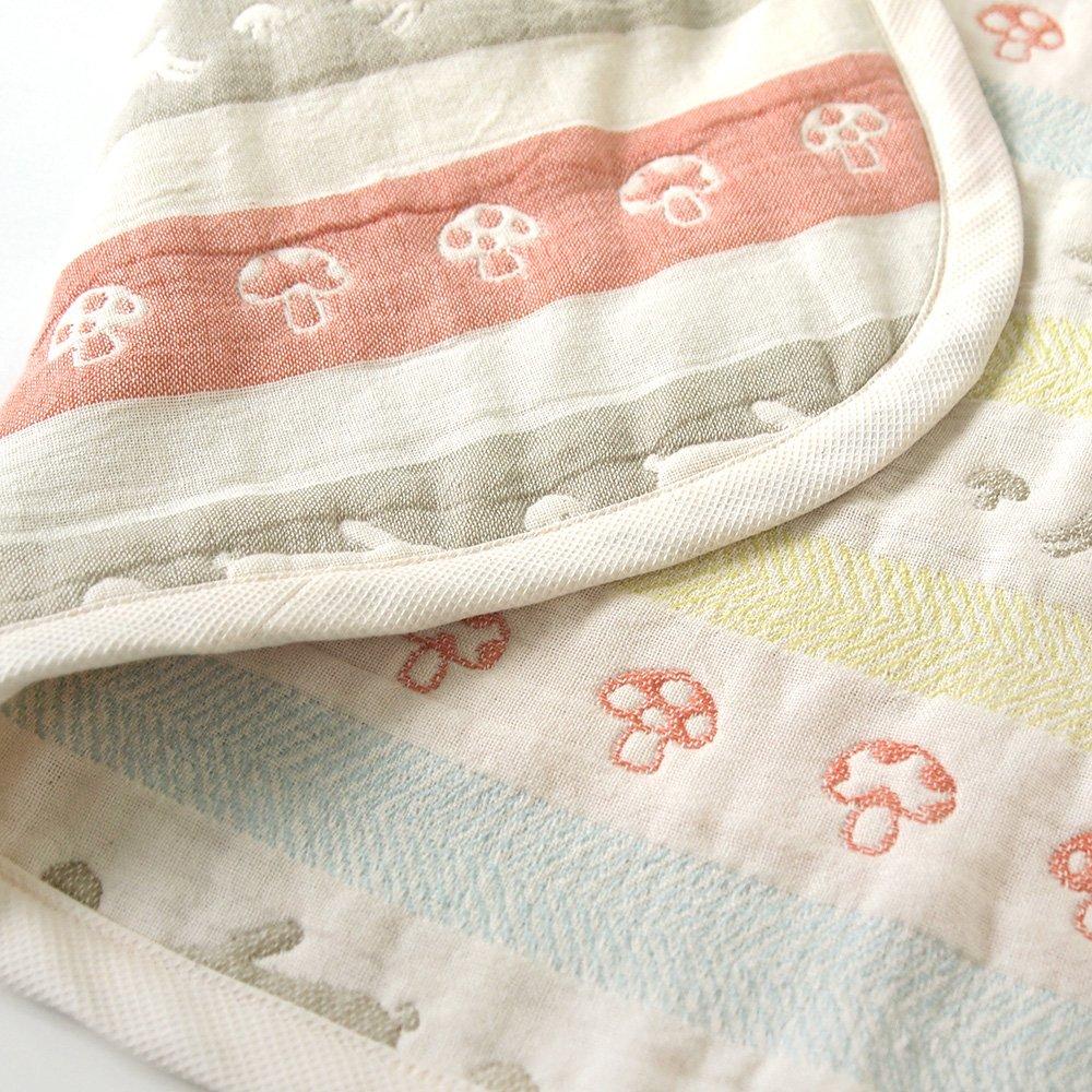 10mois Hoppetta Fluffy Gauze Lapin 5419 - (6-Layer Gauze) Blanket, 100% Cotton, Lapin, Medium, 90x110cm,