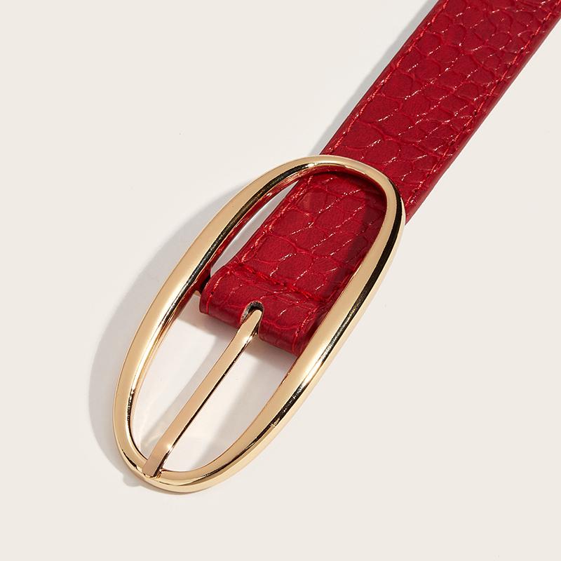 Fashionable Retro Belt For Women, 2025 New Design Sense, Minority Red Belt With Jeans Belt