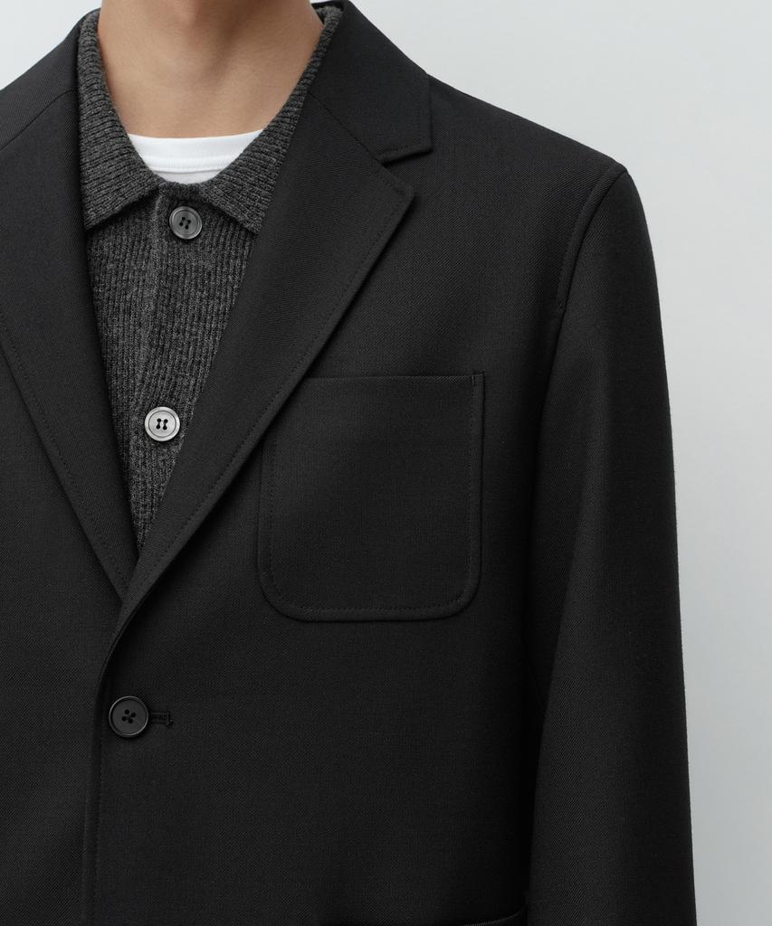 MUSINSA STANDARD [City Workers] Wool Blend Blazer [Black]