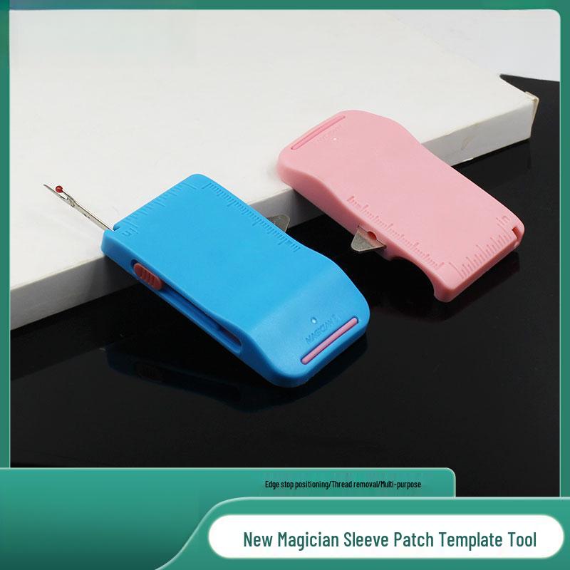 Third Gen Multi-purpose Sewing Tool: Sleeve Patch Template, Seam Press, Thread Removal Knife