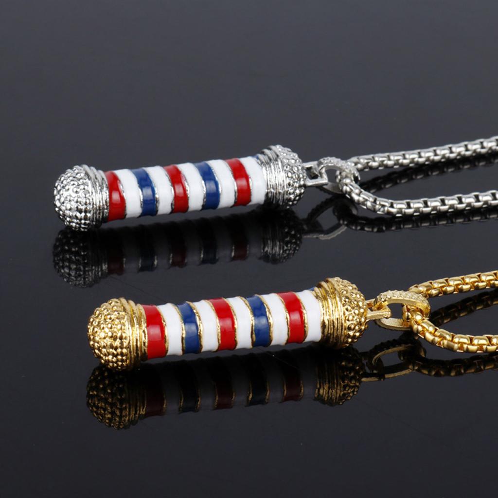 Hip Hop Barbierstangen Kettenhalskette mit 3D-Design Dekoration für professionelle Friseure Stilvolle Outfits