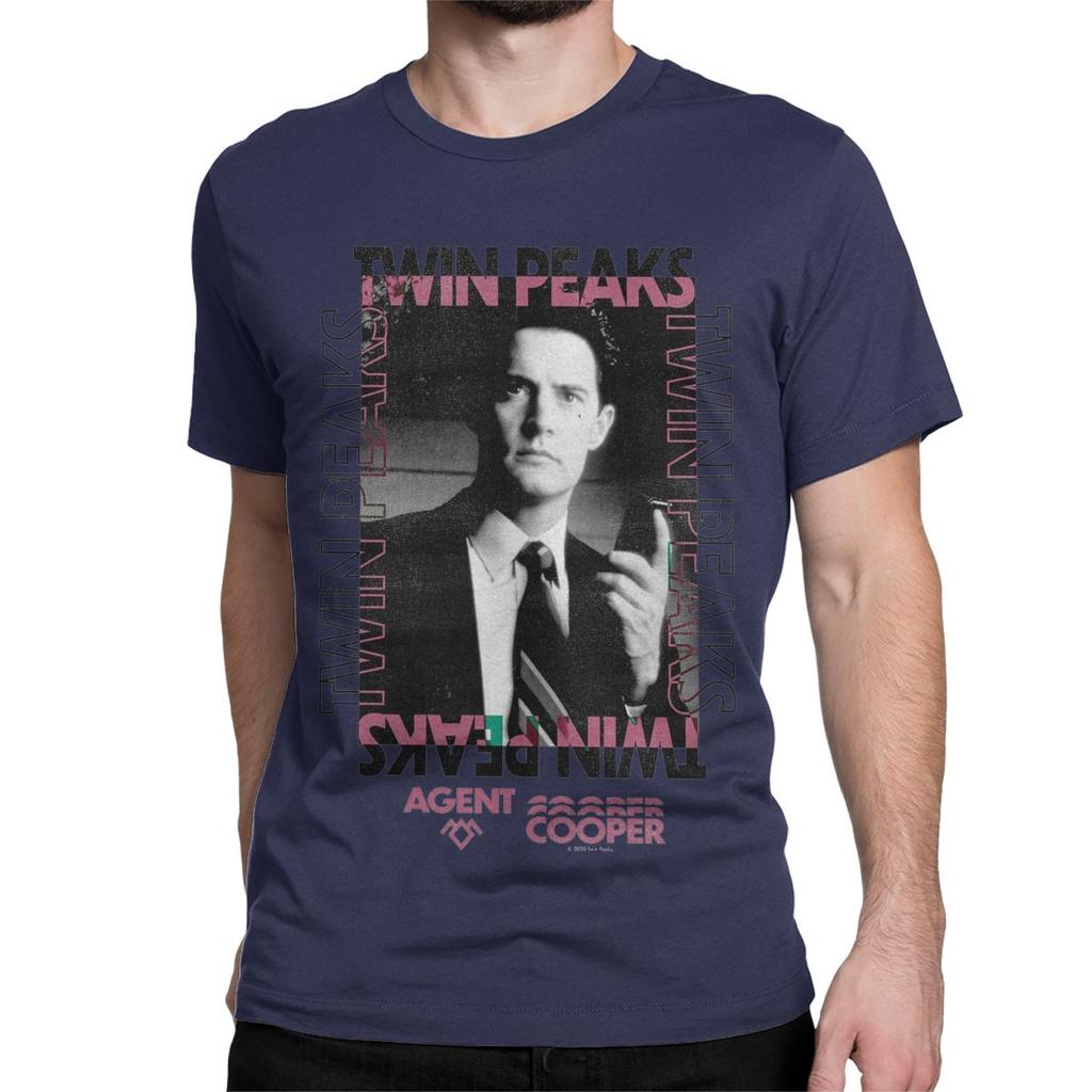 Men Women's Poster David Lynch TV Show T Shirt Twin Peaks 100% Cotton Clothes Short Sleeve Round Collar Tees Plus Size T-Shirt