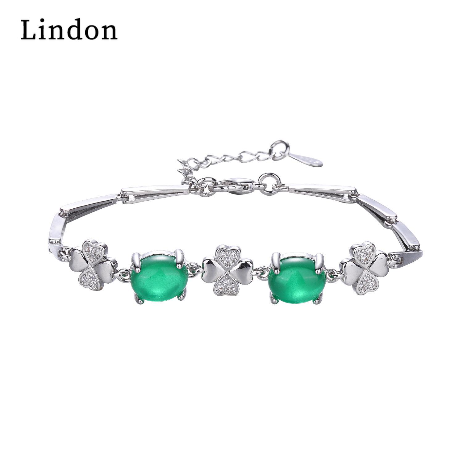 

Линдон циркон браслет ювелирные изделия геометрические бусины браслеты-цепочки модный тонкий свадебный подарок для подруги женщин зелёный
