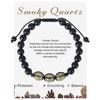 New Natural Stone Amethysts Bracelet with Card 8mm Pink Quartz Fluorite Beads Bracelet Adjustable for Women Men Couple