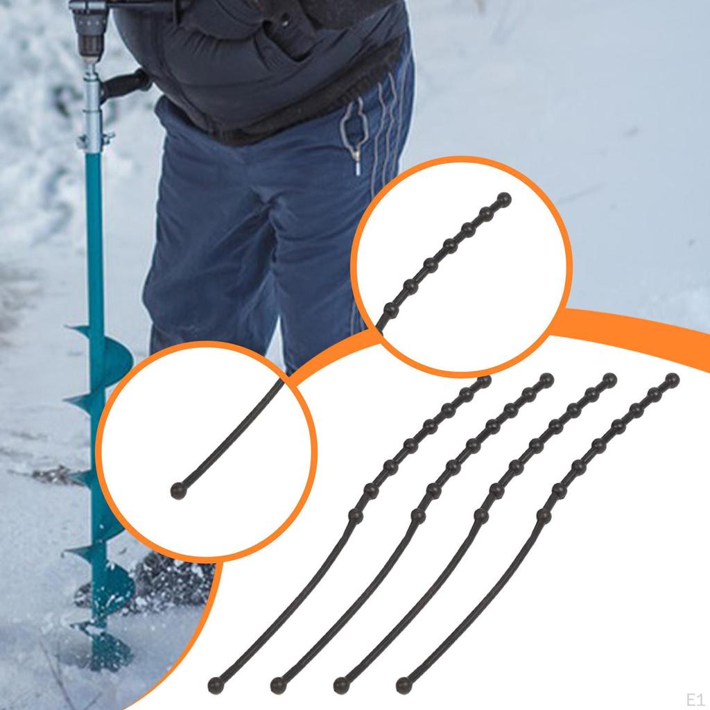 4x Ice Auger Protectors Rubber Guard Straps Winter Fishing Accessories Bands for Electric &