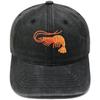 Neue Niedliche Orange Garnele Bestickte Baseballkappe Gewaschen Vintage Meeresbewohner Herren und Damen Lässige Sonnenschutzkappe