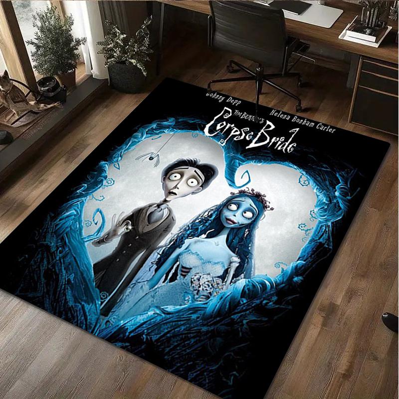 1Pc Corpse Bride Print Rug - Computer Chair Area Rug home decoration Carpet For Living Room Bedroom Flooring Mat