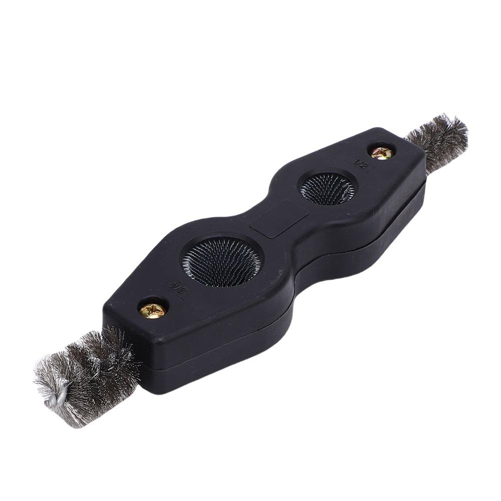 Powerful Steel Battery Cleaning Brush Reusable Ergonomic Battery Terminal Cleaner Deburring 4-in-1 Cleaning Tool Automotive