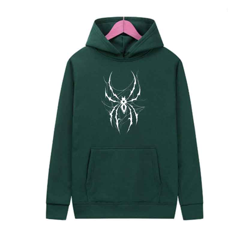 Originality Spider Print Men Women Top Spring Autumn Winter Casual Long Sleeves Hoodie Sweatshirts Street Trends Unisex Clothing