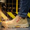 New welding shoes for Men, anti smashing, anti piercing Safety Shoes suede leather, construction site protection Work boots