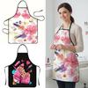 Creative Nail Polish Pattern Hairdresser Apron Waterproof Oilproof Cooking Baking Apron Bar Working Clothes For Woman Men