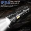 XHP160+COB Sterk Lys Lommelykt Utendørs TYPE-C USB Oppladbar Lommelykt Aluminiumslegering IPX5 Vanntett LED Lampe med Sidelys