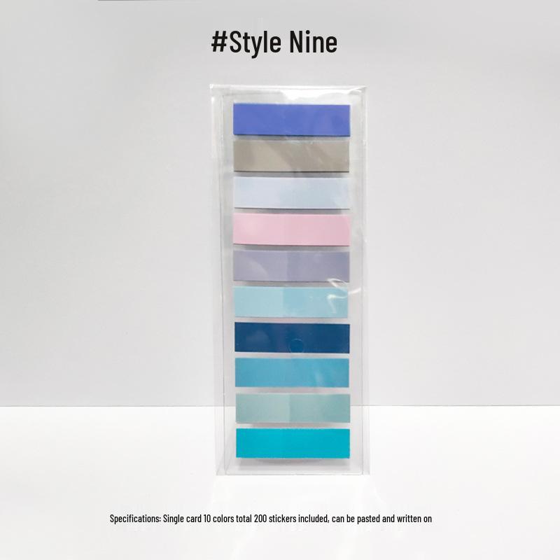 Morandi Color Transparent Sticky Notes - Cute Colorful PET Index Stickers for Marking and Memo.